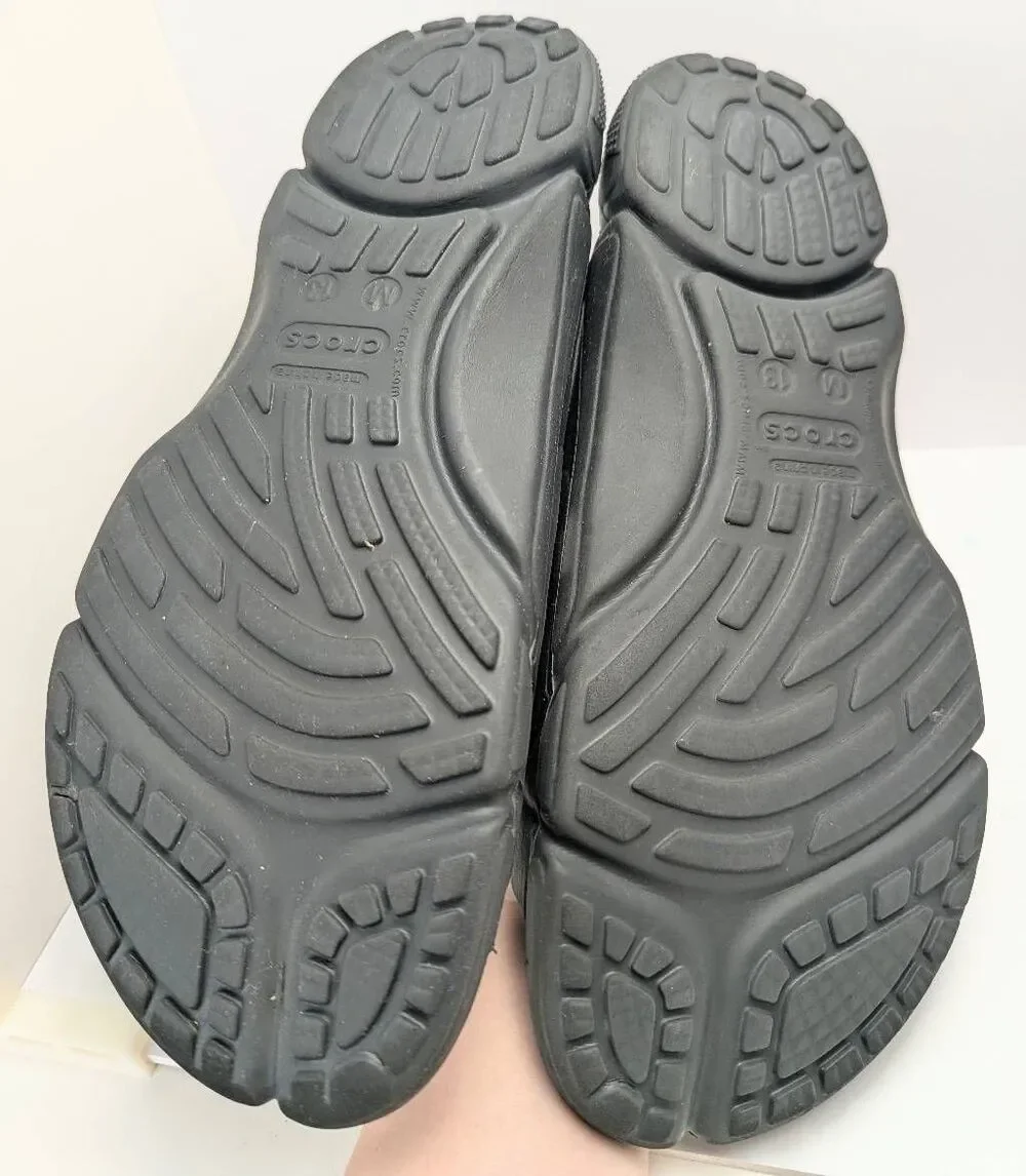 Crocs Prepair black & gray foam slide comfort sandals mens slip-ons 13